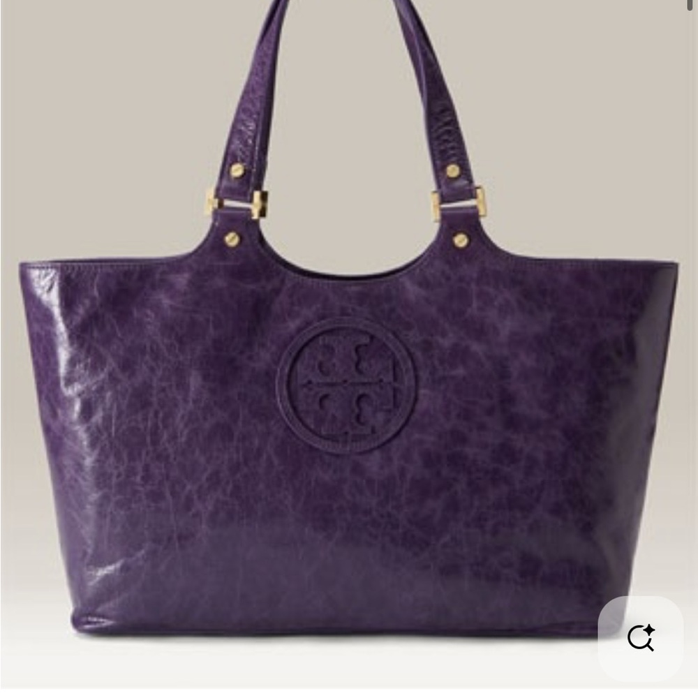 Tory Burch PURPLE glazed leather bag VINTAGE GORGEOUS